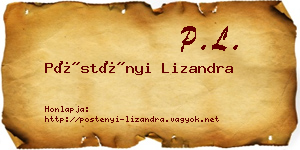 Pöstényi Lizandra névjegykártya